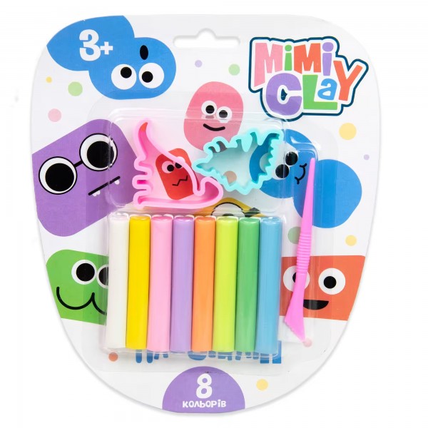 163782 Набір для творчості Mimi clay 8 кольорів Strateg українською мовою (30426)