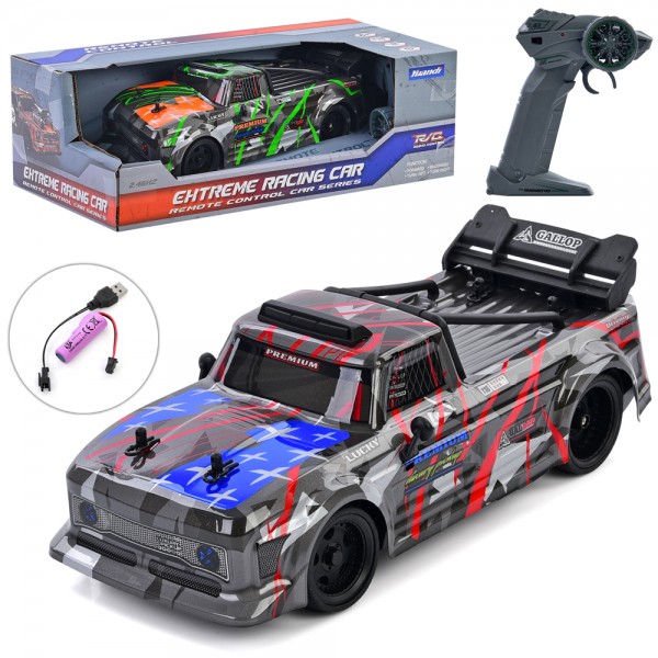 233207 Машина YD898-MT6519 радіокер. 2.4G, акум.,1:16, корпус не б'ється,гум. колеса,USB,2кольори,кор.,34,5