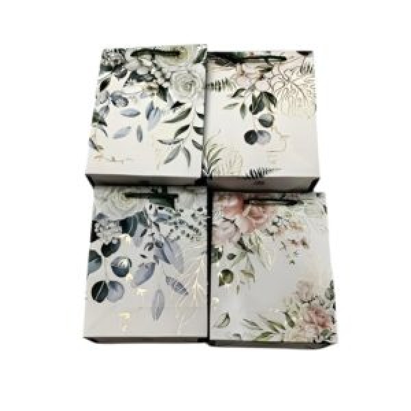 262829 Пакет подарунковий паперовий M "Pastel Herbarium" 26*32*10см
