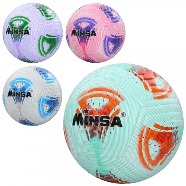 162740 М'яч футбольний MS 3712 розмір 5, TPU, 400-420 г, ламінов., 4 кольори, кул.