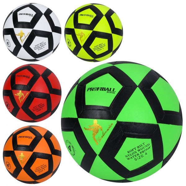 247911 М'яч футбольний MS 4941 розмір 4, 340-360г, ПВХ, 5 кольорів, у пакеті