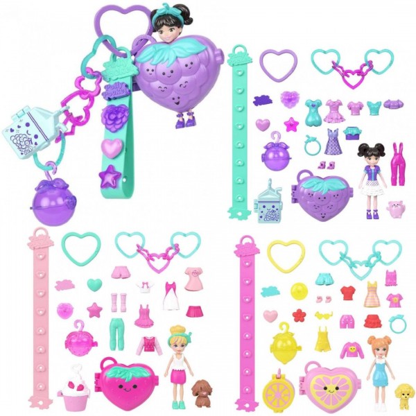 247624 Набір-підвіска Polly Pocket з мінімодницею "Фруктовий стиль" (в ас.)