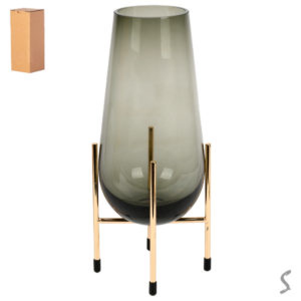 255568 Ваза скляна "Carol" 15*38см R95310-XL