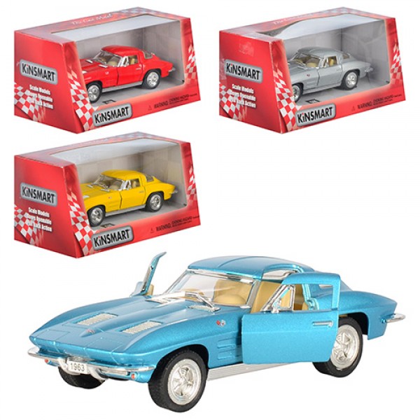 178504 Машинка KINSMART HU KT 5358 W 1:32 CORVETTE STING RAY, інерц., мет.,  кор.