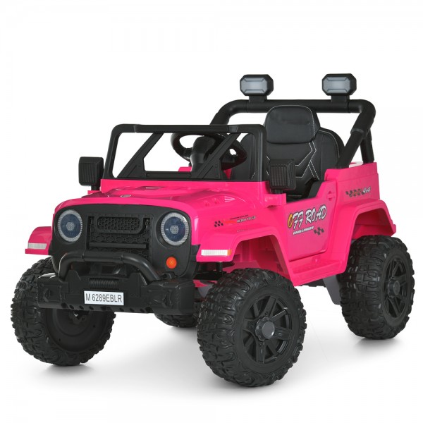 245804 Джип M 6289EBLR-8 2,4G радіок, 1*12V7AH, 2*45W, EVA, BLUETOOTH, музика, світло, шкіра, рожевий