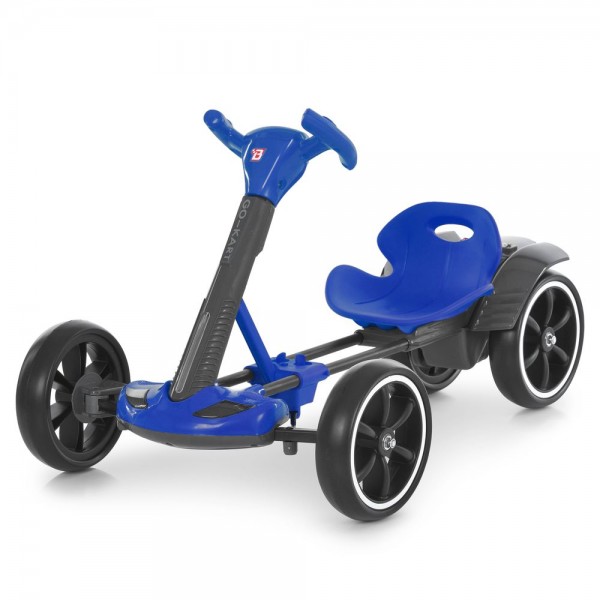 245809 Електрокарт M 6072EBR-4 радіок2,4G, 1мотори35W, 1акум6V4AH, EVA, BLUETOOTH, музика, світло, синій