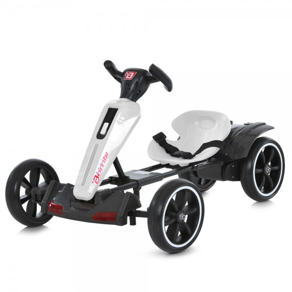 245812 Електрокарт M 6277EBR-1 радіок.2,4G, 2мотори35W, 1акум12V4,5AH, EVA, BLUETOOTH, музика, світло,білий