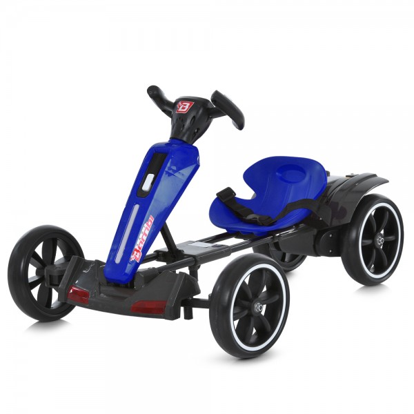 245813 Електрокарт M 6277EBR-4 радіок2,4G, 2мотори35W, 1акум12V4,5AH, EVA, BLUETOOTH, музика, світло, синій