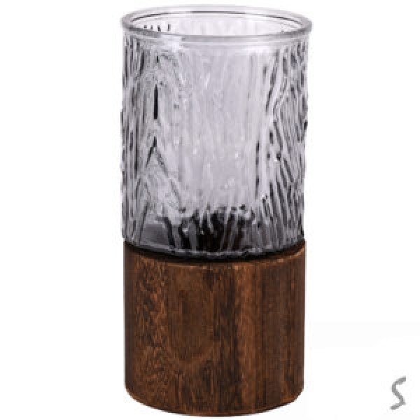 253883 Ваза скляна 10*20см., R35680-BL