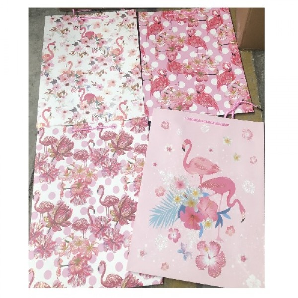 113441 Пакет подарунковий паперовий S "Pink flamingo" 18*23*8см TL00050-S