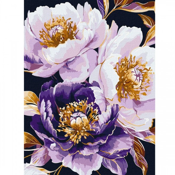 249233 Набір для розпису по номерах "Пурпурова чарівність з фарбами металік extra" 30х40см