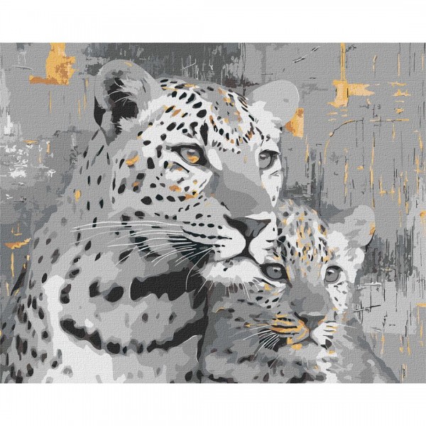 249240 Набір для розпису по номерах "Золоті джунглі з фарбами металік" 40х50см