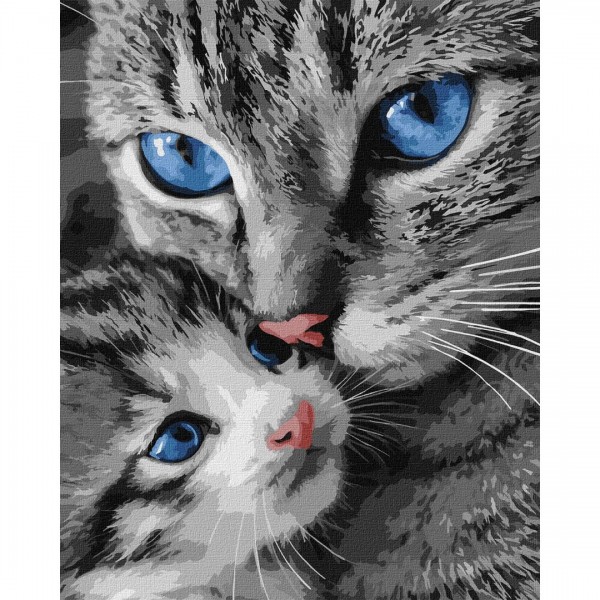 249242 Набір для розпису по номерах "Муркотлива мама" 40х50см