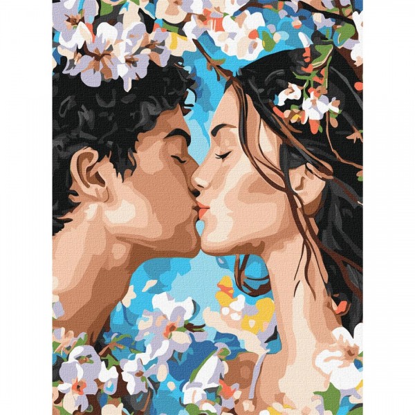 249244 Набір для розпису по номерах "Поцілунок весни" 30х40см