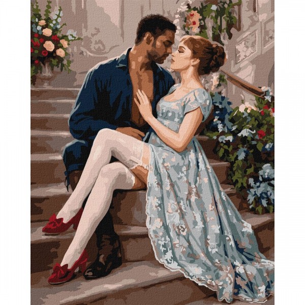 249250 Набір для розпису по номерах "Мереживо таємниць з фарбами металік" "Бріджертони"40х50см