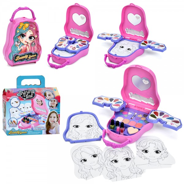 244106 Косметика KS1Z325 тіні, рум'яна, лак, в чемодані,16-25-7см, в кор-ці, 27-31-7см