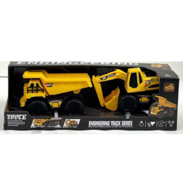 249622 Будтехніка 210-131C інерція,набір2шт(самоскид,екскаватор)звук,світло,рухл.дет.бат.кор35,5-11-11,5см