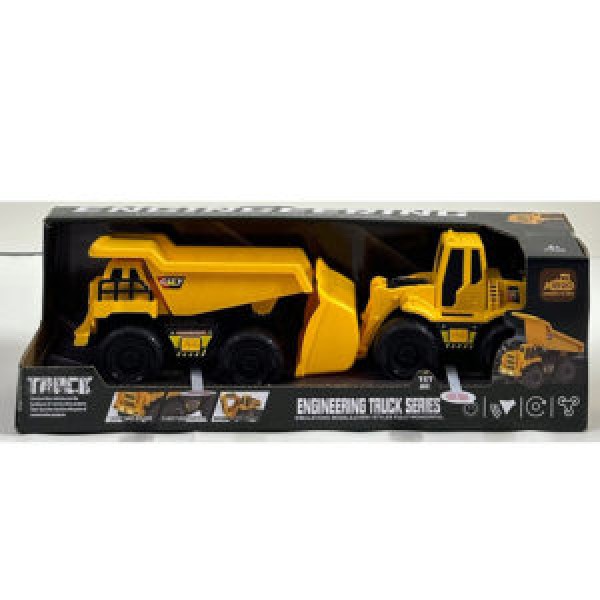 249623 Будтехніка 210-132C  інерція, набір 2шт (самоскид 15см,бульдозер)звук,світ,рух.дет.бат.кор.