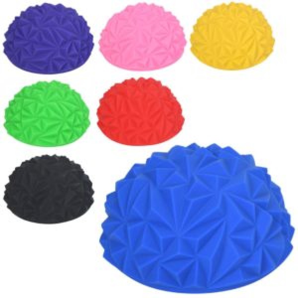 249768 Спортивний iнвентар MS 4959 півсфера,півкуля,подушка для вправ та масажу,16,5-7см,текстур.пов.6кол.