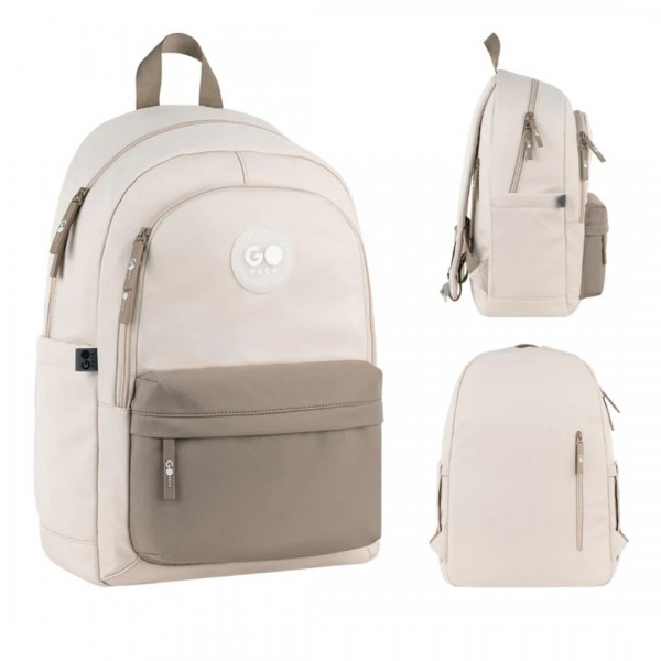 252618 Рюкзак GoPack Education Teens 141L бежевий, коричневий