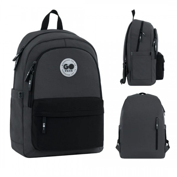 252619 Рюкзак GoPack Education Teens 141L чорний, сірий