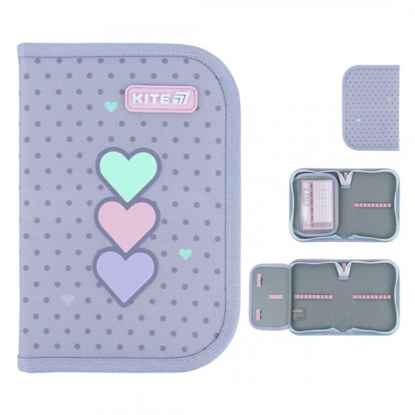 252773 Пенал Kite 1 від., 1 відв., без наповнення 621 Lovely