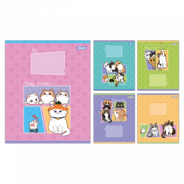 228097 А5/12 лін. 1B Fluffy miracle, зошит учнівський шкільний