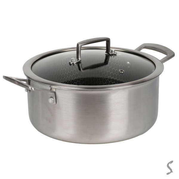 246740 Каструля з антипригарним покриттям з кришкою "Соти"2.8л (d20*9.5см) інд. дно, 10386-20