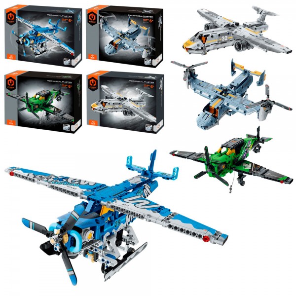 248243 Конструктор 6829-0-1-2 літак, 4 види(313д 41-28,5-11см, 329д 37,5-30,2-11см, 346д 37,8-26-11см