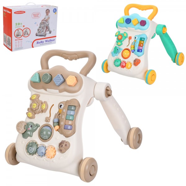 246292 Каталка-ходунки 01233 ігрова панель, піаніно (музика, світло), шестерні, спінер, на батар..в кор.