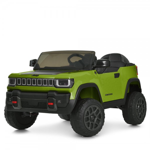 246439 Джип JJ2500EBLR-5(24V) радіокер.2,4G, 2*25W/2*45W, 1*24V7AH, EVA, шкіра, TF, зелений