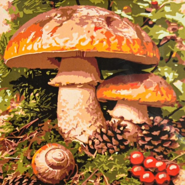 249975 Картина за номерами Strateg Лісові скарби 20х20 (HH8059)