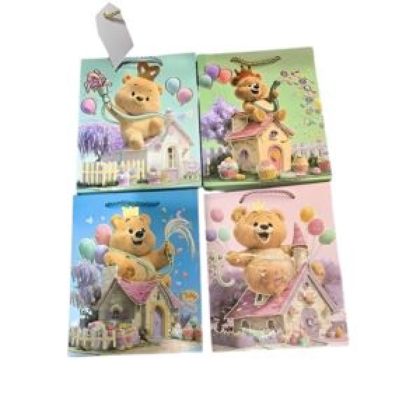 262837 Пакет подарунковий паперовий M "Teddy Dreams" 26*32*10см