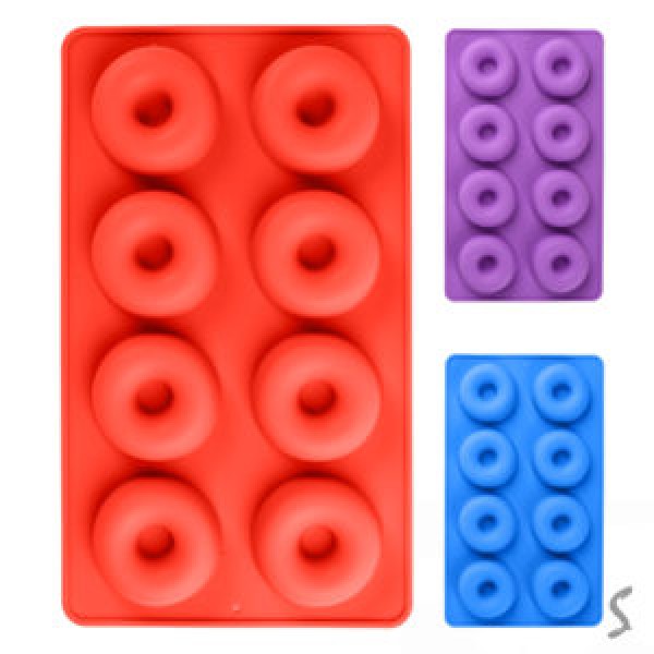 256779 Форма силікон "Donuts" 8шт/л 28.5*16.5см R34950