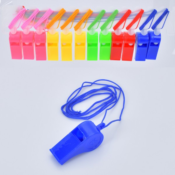 247917 Свисток MS 4303 пластик, 4,5см, на листі 12шт, упаковка пакет 24шт