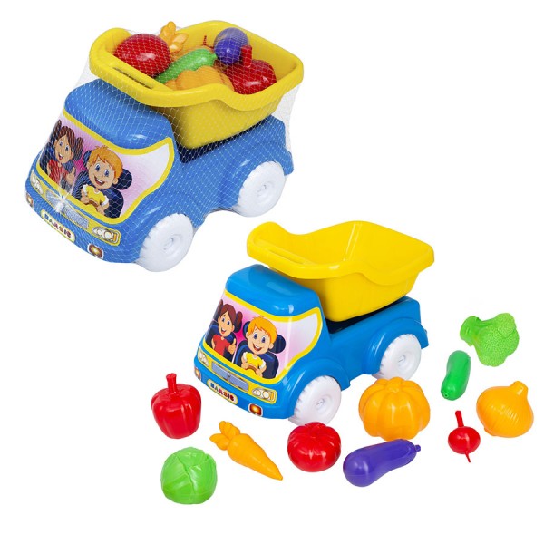 243985 "Машинка самоскид №5 діти з овочами" , Набір дитячий, арт 3691 Бамсик