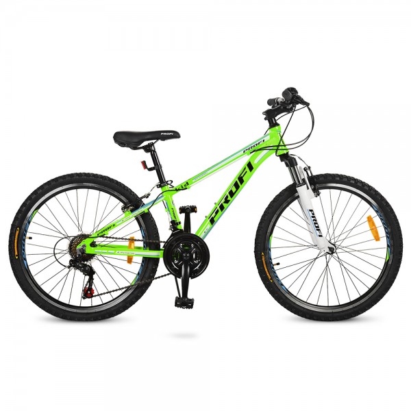 9336 Велосипед 24 д. G24A315-L-2B алюм.рама 12", алюм.VB, подвійний обід, зелено-блакитний.