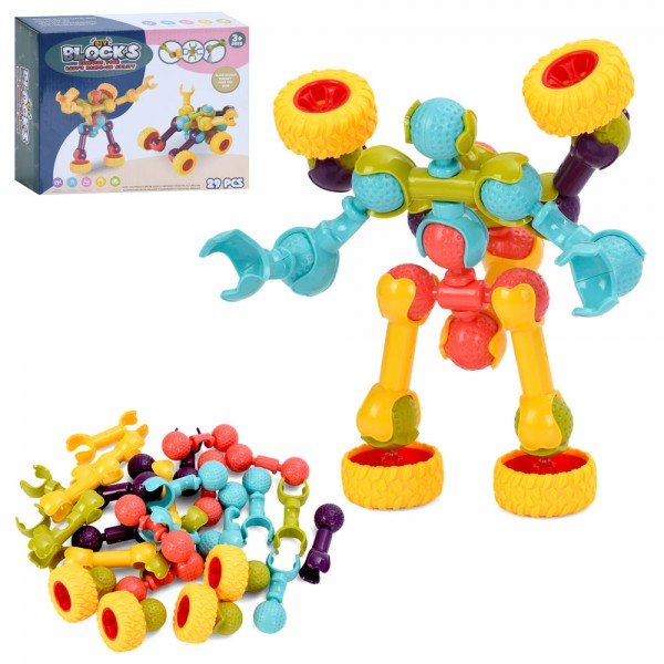 244653 Конструктор 628-13A  шарнірний, 29дет., кор., 26-21-7 см.