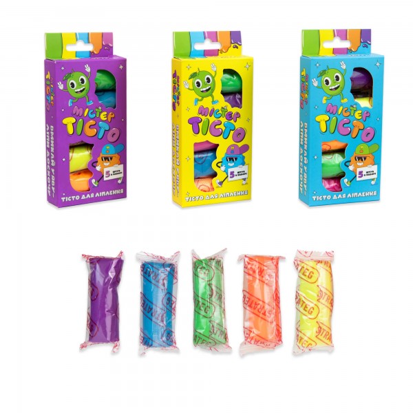 230186 Набір для творчості Містер тісто 5 штук Strateg українською мовою (41000)