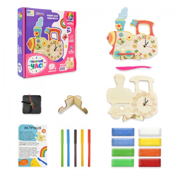 230190 Набір для творчості Strateg Творчий час Паровозик Тутті (укр), (30648)