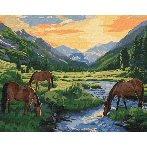 167358 Набір для розпису по номерах "Передсвітанковий час" 40х50см