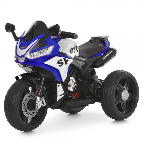 245824 Мотоцикл M 6267EL-4 2мотора35W, 1акум12V4,5AH, USB, TF, BLUETOOTH, EVA, шкіра, світло, музика, синій