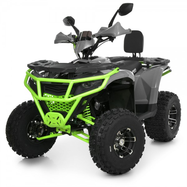 249347 Квадроцикл AX125-11-5  бензиновий 125 см³, авт. F/N/R, пер. та зад. диск. гальма,до 85кг,сіро-зелен.