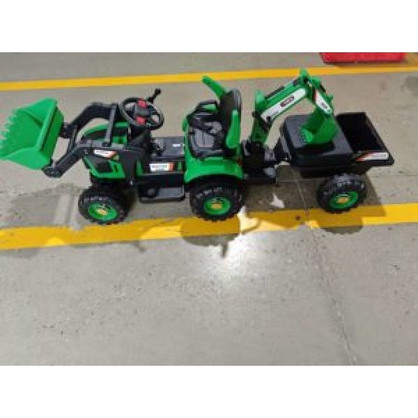 248954 Трактор M 6027EBLR-5 з причепом,радіокер.,2,4G, бульдозер+екскаватор,2мотор25W,1акум12V7AH,USB,зелен