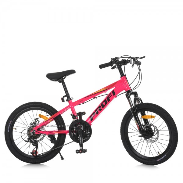 164939 Велосипед 20 д. MTB2001-3 алюмін. рама 11", SAIGUAN 7SP, швидкознімні колеса, яскраво-рожевий