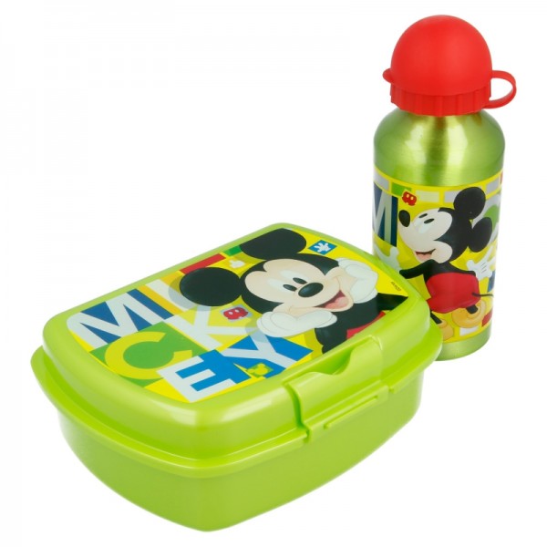 186289 Набір посуду з 2-ох одиниць, Міккі, STOR 2 PCS URBAN BACK TO SCHOOL SET IN GIFT BOX MICKEY WATERCOLORS 