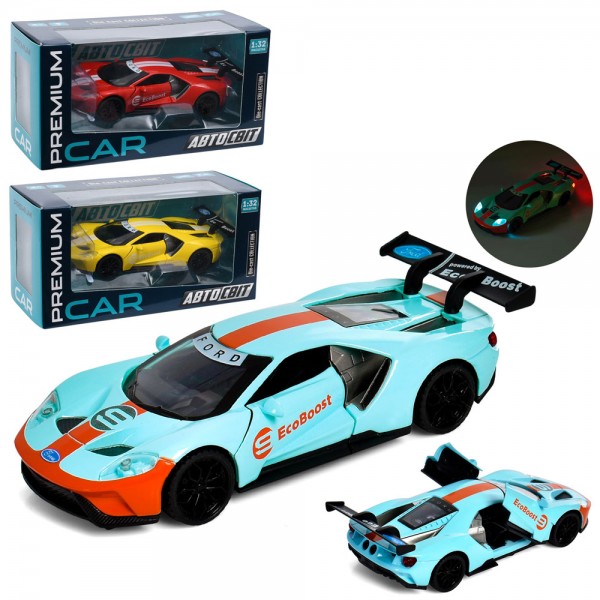 253102 Машина AP-1747 АвтоСвіт, 1:32, метал, інерція, 16см, звук, світло, відчиняються двері, гумові колеса