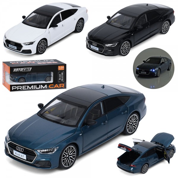 253100 Машина AP-2123 АвтоСвіт, 1:24, метал, інерція, 21см, звук, світло, відчиняються двері/багажник