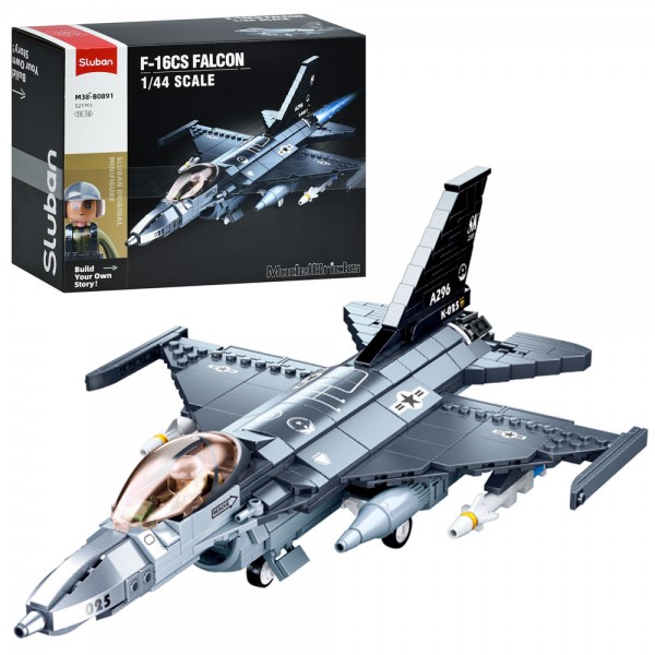 229393 Конструктор SLUBAN M38-B0891 військовий літак, 1:44, 521 дет., кор., 30-24-12,5 см.
