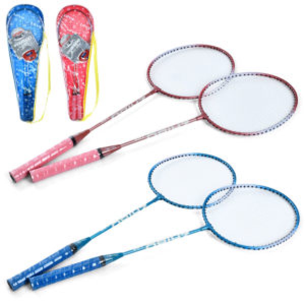 249770 Бадмінтон залізний MS 4602 ракетки 2шт, 65,5см, 2 кольори, у чохлі, 21,5-69-3см